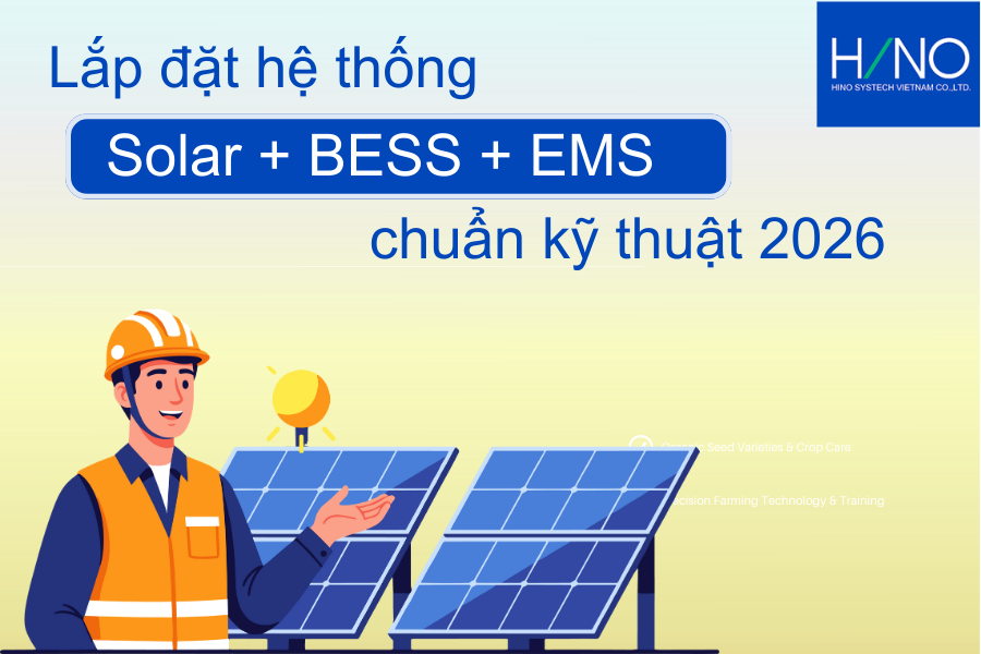 Lắp đặt hệ thống Solar + BESS + EMS chuẩn kỹ thuật 2026