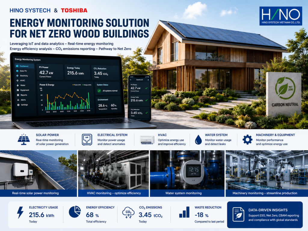 Hino Systech & Toshiba Deploy Energy Monitoring System for Net Zero Wooden House Model