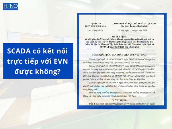 SCADA Kết Nối EVN Được Không? Quy Định Và Giải Pháp Gateway Theo Quyết Định 378